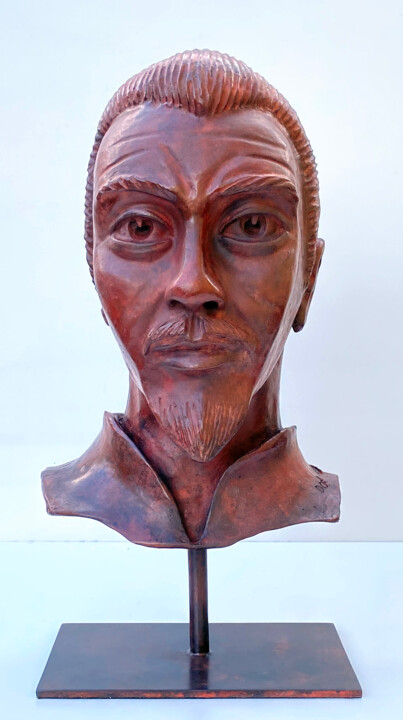 Sculpture titled "Mr XIAN 2/8" by Marcos De Oliveira Sousa, Original Artwork, Bronze