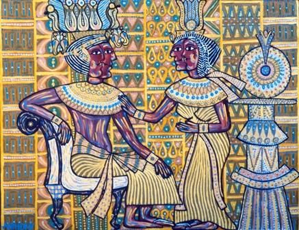 Pintura intitulada "Arte Egípcia: Tutak…" por Marcos Anthony, Obras de arte originais,