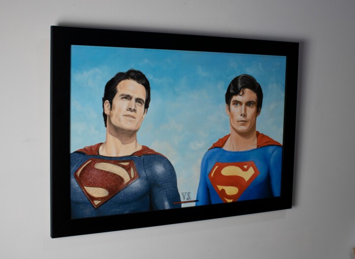 Superman Henry Cavill Vs Christopher R Malerei Von Marco Santos Artmajeur