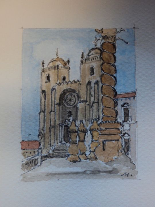 Drawing titled "Porto" by Marcos Guedes, Original Artwork