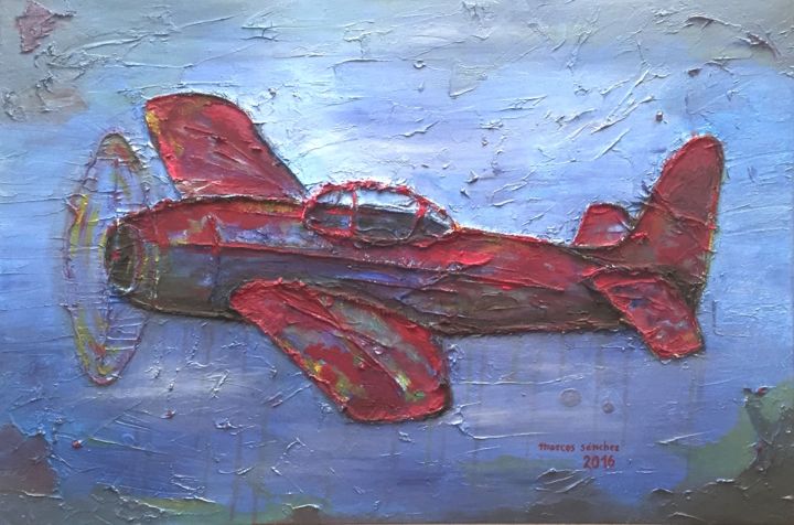 Peinture intitulée "fly" par Marcos Sánchez, Œuvre d'art originale, Acrylique