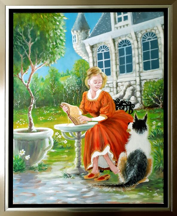 Painting titled "Lecturing Charlie" by Marcel Ramet, Original Artwork, Acrylic
