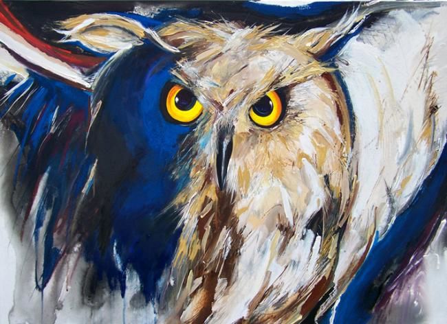 Peinture intitulée "Fly by Night" par Marco Weiten, Œuvre d'art originale,