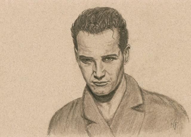 Drawing titled "Paul Newman" by Marcurell, Original Artwork, Other