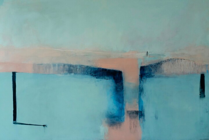 Картина под названием "The river" - Marcus Duchen, Подлинное произведение искусства, Масло
