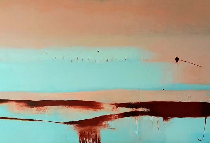 Schilderij getiteld "Sky" door Marcus Duchen, Origineel Kunstwerk, Olie