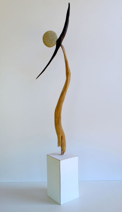 Sculpture titled "Sans titre 121" by Nestor, Original Artwork, Wood