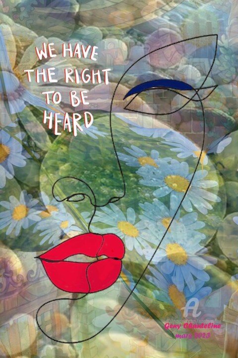 Digital Arts titled "my right" by Geny Chanteline, Original Artwork, Digital Photography Mounted on Wood Stretcher frame