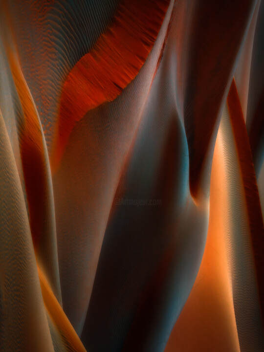 Photography titled "Torrid Iris" by Marek Boguszak, Original Artwork, Digital Photography Mounted on Plexiglass