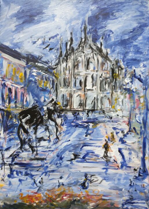 Pintura intitulada "Duomo" por Marek Kováč, Obras de arte originais, Acrílico
