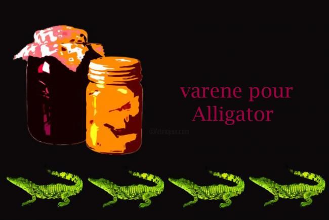 Digital Arts titled "jam for crocodiles" by Ekaterina Iakshina, Original Artwork, Collages