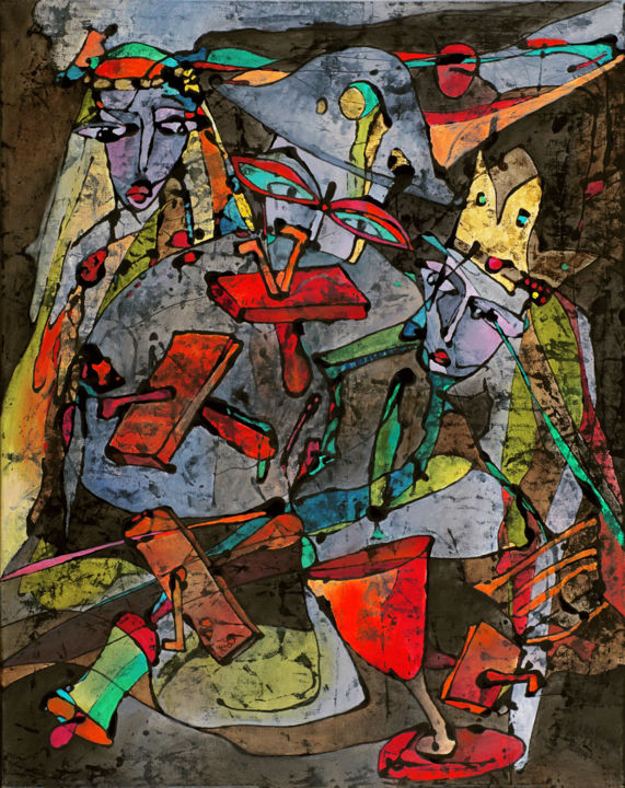 Painting titled "purim.jpg" by Margalit (Malgorzata Krasucka), Original Art,