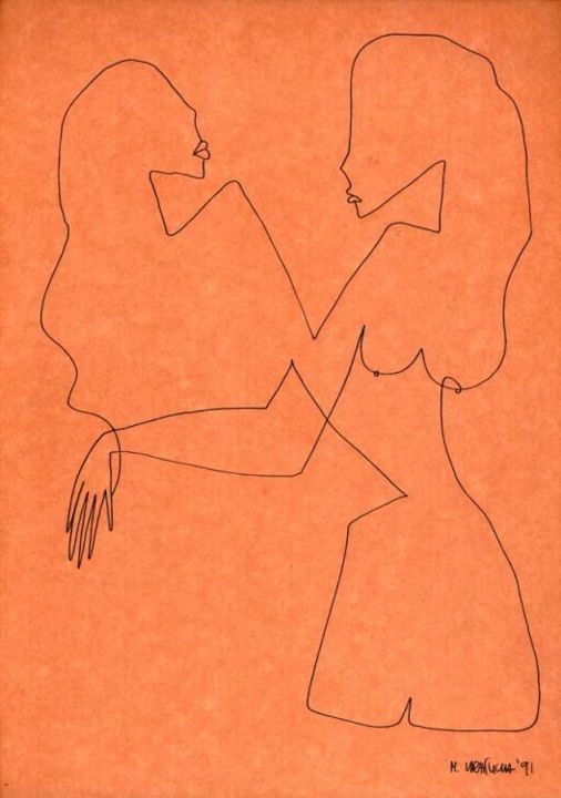 Dibujo titulada "erotyk2" por Margalit (Malgorzata Krasucka), Obra de arte original