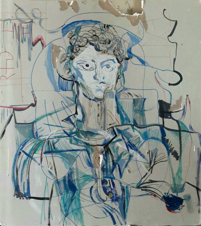 Σχέδιο με τίτλο "Doctor" από Margaret Babayan, Αυθεντικά έργα τέχνης, Γραφίτης