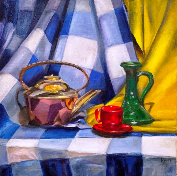 Painting titled "Breakfast mood" by Margarita Ado, Original Artwork, Oil