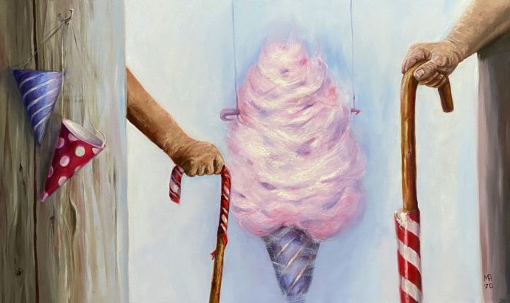 Картина под названием "Holy Grail_100x60cm" - Margarita Ado, Подлинное произведение искусства, Масло