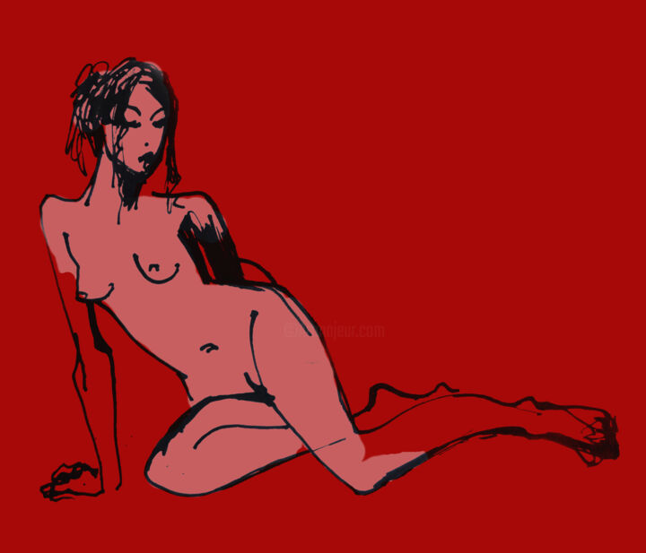 Arts numériques intitulée "Nude04 print" par Margarita Felis, Œuvre d'art originale, Travail numérique 2D