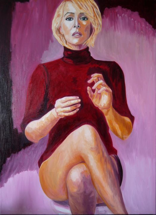 Peinture intitulée "Gillian" par Margarita Schleifer, Œuvre d'art originale, Huile