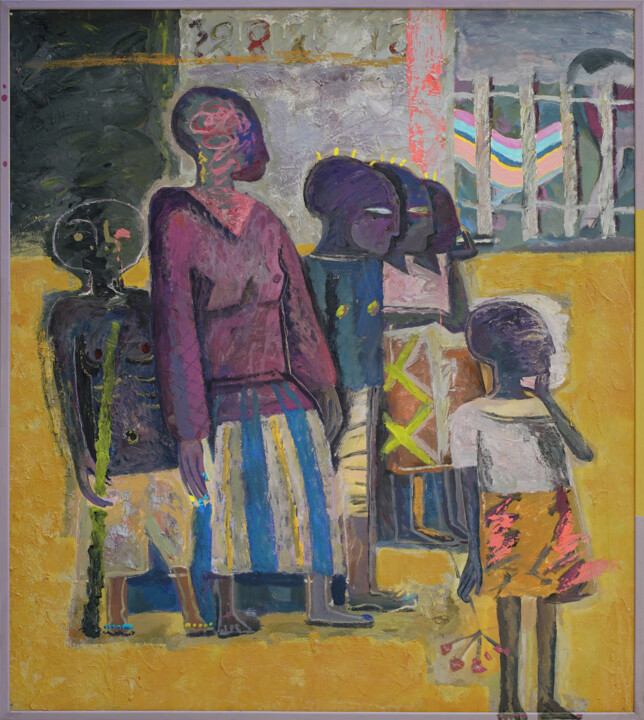 Peinture intitulée "African painting se…" par Margarita Suliaeva, Œuvre d'art originale, Acrylique