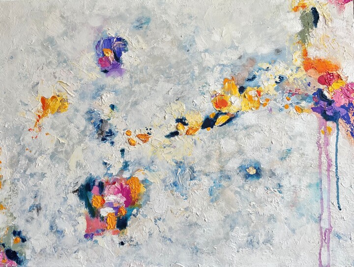 Картина под названием "Spring Waltz ,Neutr…" - Margarita Glambert, Подлинное произведение искусства, Акрил Установлен на Дер…