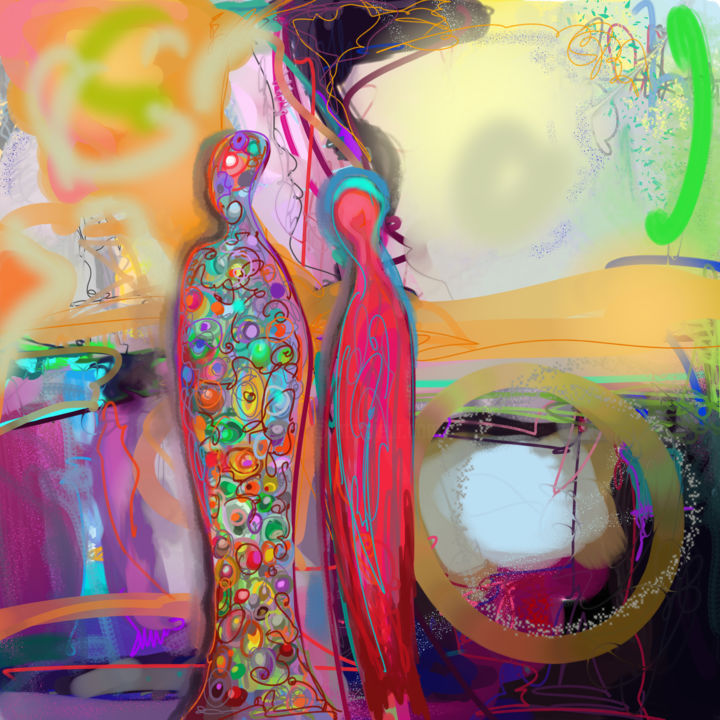 Digital Arts titled "figures" by Margarita Vitiaz, Original Artwork, Digital Painting