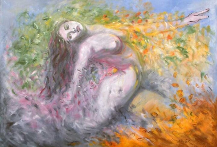 Painting titled "Ananke" by Margherita Fascione, Original Artwork