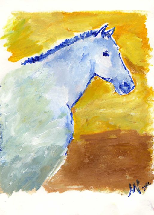 Pittura intitolato "cavalo2.jpg" da Margot Pellegrini, Opera d'arte originale