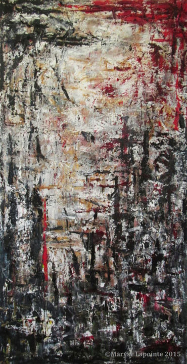 Painting titled "Cendres / Ashes - 2…" by Maryse Lapointe, Original Artwork, Oil