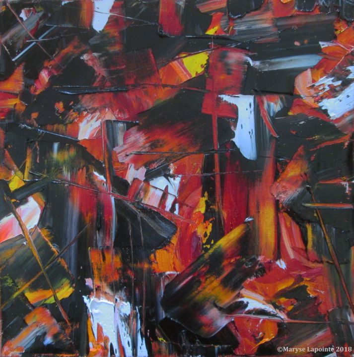 Pittura intitolato "Chaos-et-Lumière (c…" da Maryse Lapointe, Opera d'arte originale, Olio