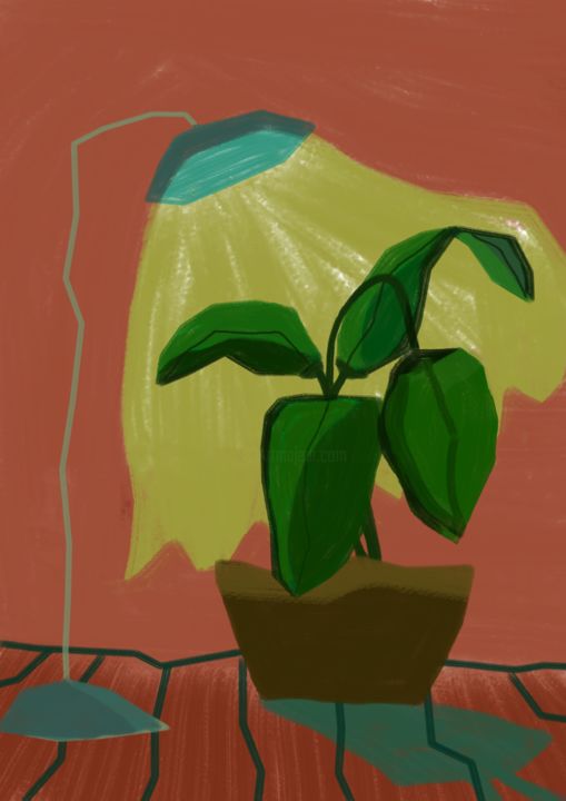 Arts numériques intitulée "Plante" par Marguerite Vrp, Œuvre d'art originale, Peinture numérique