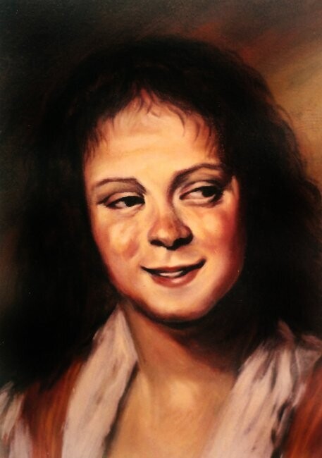 Pintura intitulada "Jeune bohémienne" por Marguerite Vanasse (Fleur'Art Maggie), Obras de arte originais, Óleo