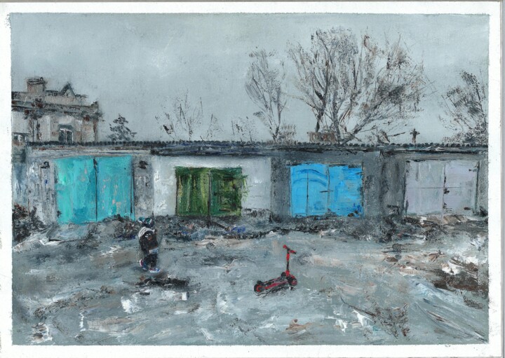 Pintura intitulada "In gloomy weather,…" por Marharyta Karmazina, Obras de arte originais, Óleo