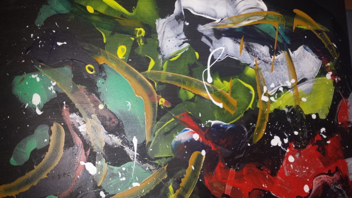 Pintura titulada "guerra de colores" por Mauricio Rivera, Obra de arte original, Acrílico