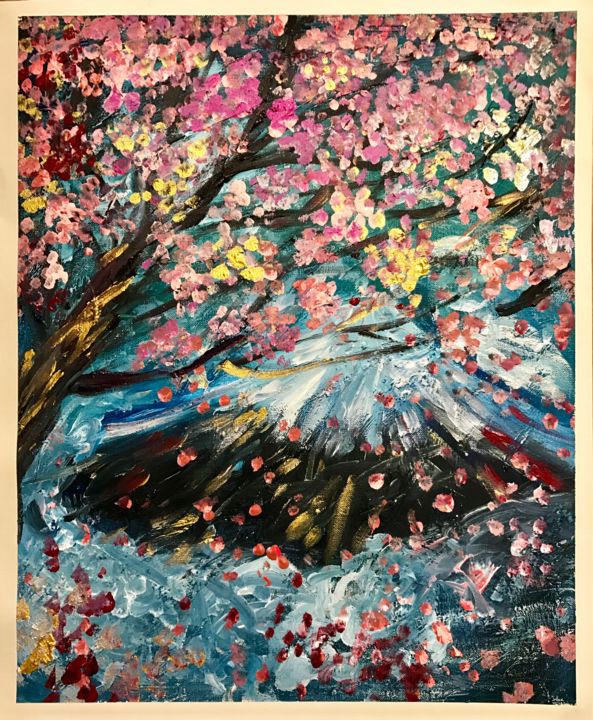 Painting titled "sakura.jpg" by Mari Nishimura, Original Artwork
