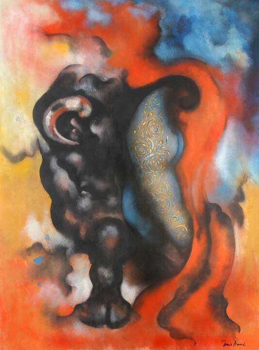 Peinture intitulée "la-muerte-es-un-sue…" par Maria Amaral, Œuvre d'art originale