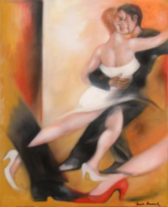 Painting titled "de-toi-a-moi-100x81…" by Maria Amaral, Original Artwork