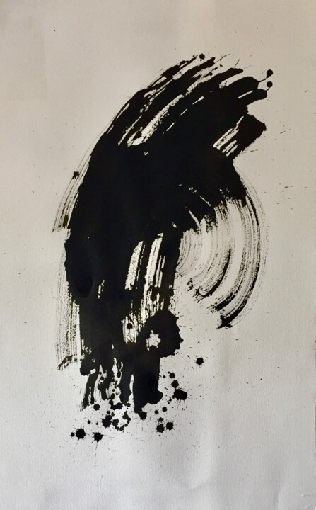 Painting titled "TURBILHÃO" by Maria Antónia Santos, Original Artwork, Ink