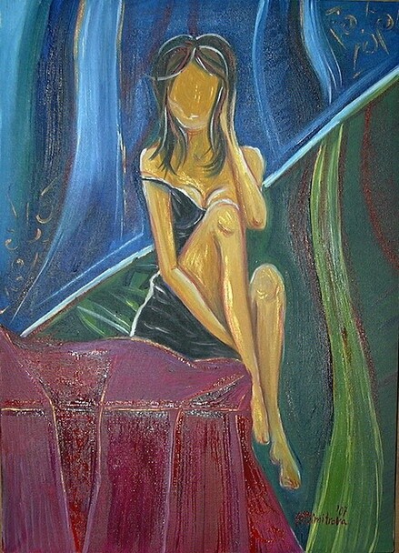 Painting titled "Beauty" by Maria Dimitrova, Original Artwork