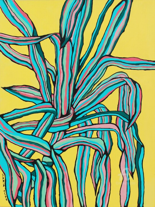 Pintura titulada "amarillosso" por Maria Duro, Obra de arte original, Acrílico