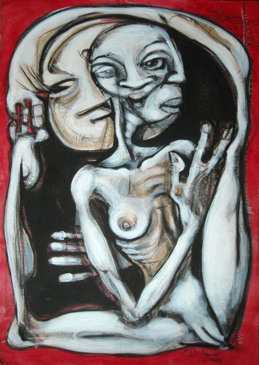 Pittura intitolato "Concetto" da Maria Elena Stellato, Opera d'arte originale, Acrilico