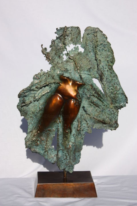 Skulptur mit dem Titel "LE PIEGE de Métranve" von Maria Elena Thiery, Original-Kunstwerk, Metalle