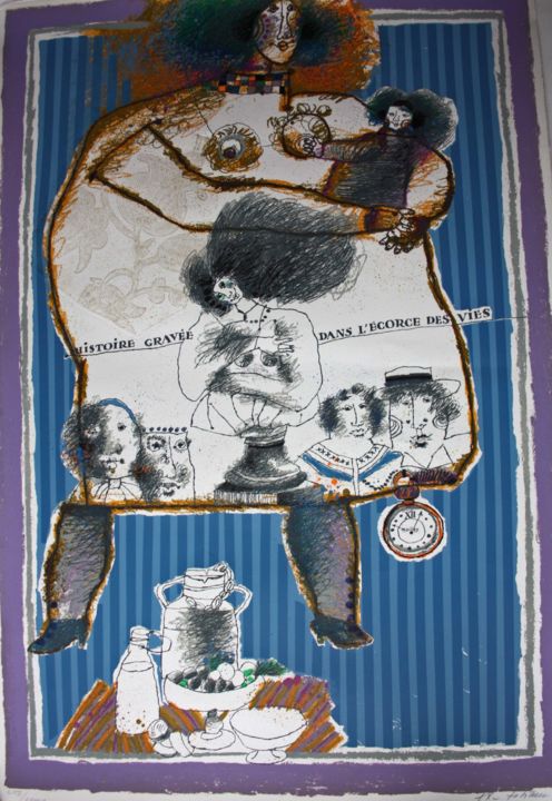 Εκτυπώσεις & Χαρακτικά με τίτλο "tobiasse-litho-4.jpg" από Maria Elena Thiery, Αυθεντικά έργα τέχνης, Λιθογραφία