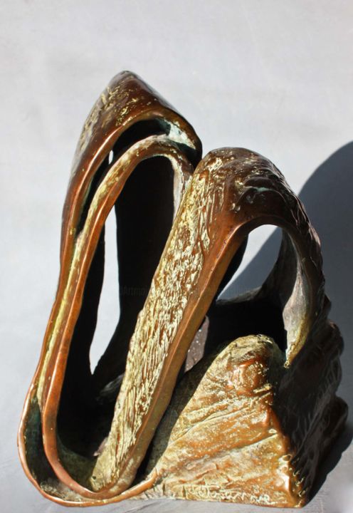 Skulptur mit dem Titel "repos-7.jpg" von Maria Elena Thiery, Original-Kunstwerk, Metalle