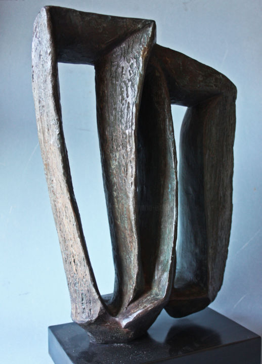 Sculptuur getiteld "codex-2-3.jpg" door Maria Elena Thiery, Origineel Kunstwerk, Metalen