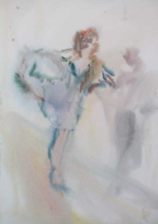 Schilderij getiteld "BALLERINE" door Maria Foskolaki, Origineel Kunstwerk, Aquarel