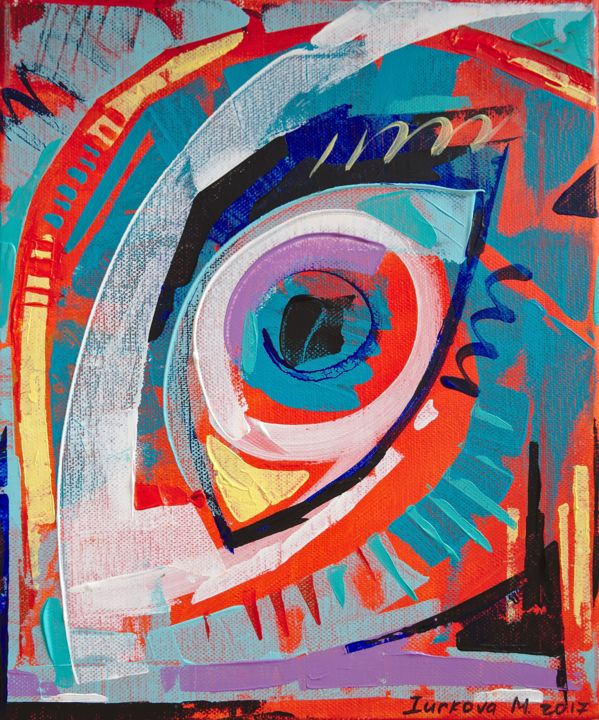 Painting titled "Oracle" by Maria Iurkova, Original Art, Acrylic Mounted on Stretcher frame