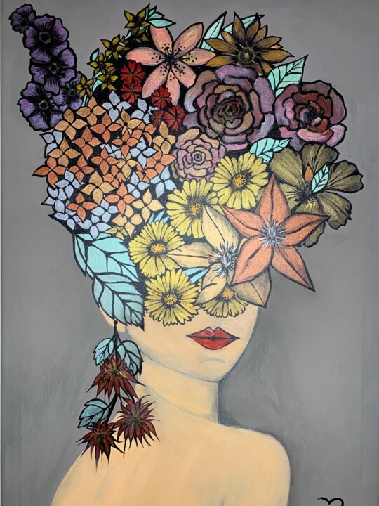 Pintura titulada "Garden Queen" por Maria Klimova, Obra de arte original, Acrílico
