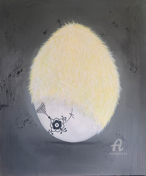 Schilderij getiteld "Royal Fur" door Maria Lundsten, Origineel Kunstwerk, Acryl