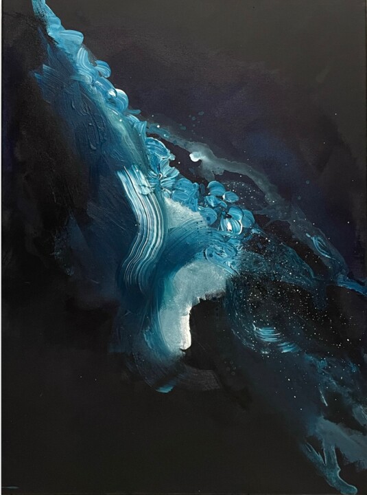 绘画 标题为“Ocean” 由Maria Mindal, 原创艺术品, 丙烯 安装在木板上