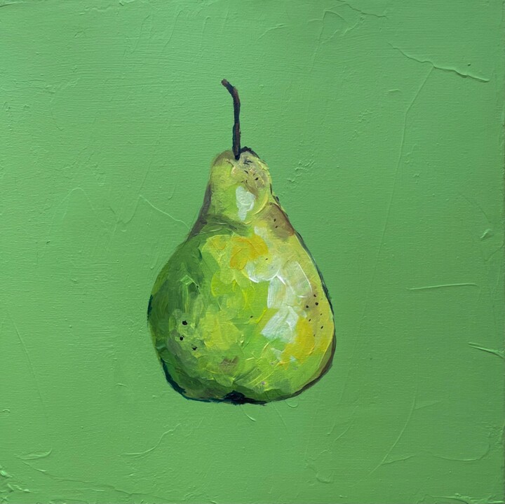 Ζωγραφική με τίτλο "Sweet Pear Memories…" από Maria Mindal, Αυθεντικά έργα τέχνης, Ακρυλικό Τοποθετήθηκε στο Ξύλινο φορείο σ…